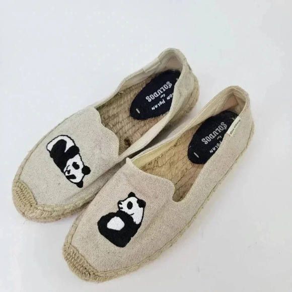 Soludos Shoes - Soludos x Jason Polan Platform Espadrille Panda Flats - 6
